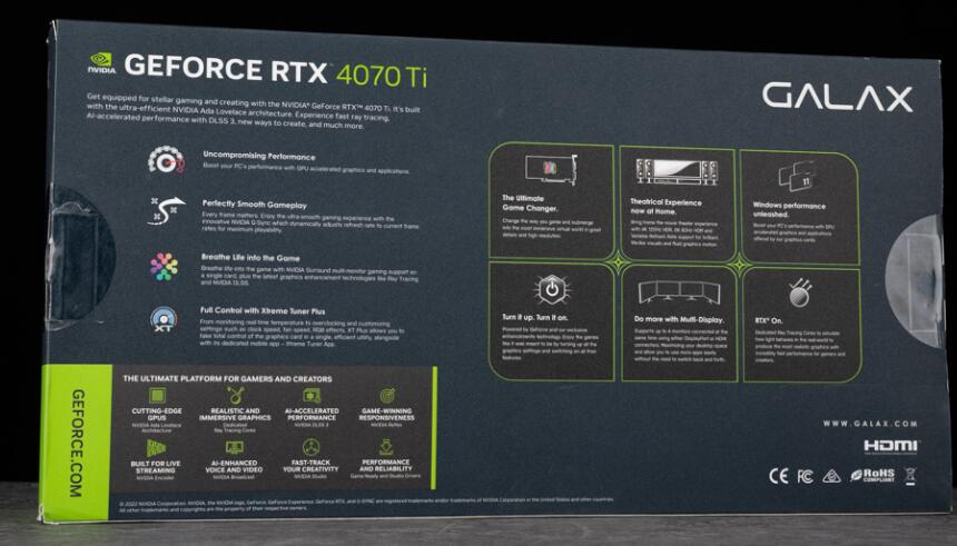 GALAX GeForce RTX4070Ti EX Gamer 1-Click OC显卡开箱评测-第2张图片-装机笔记