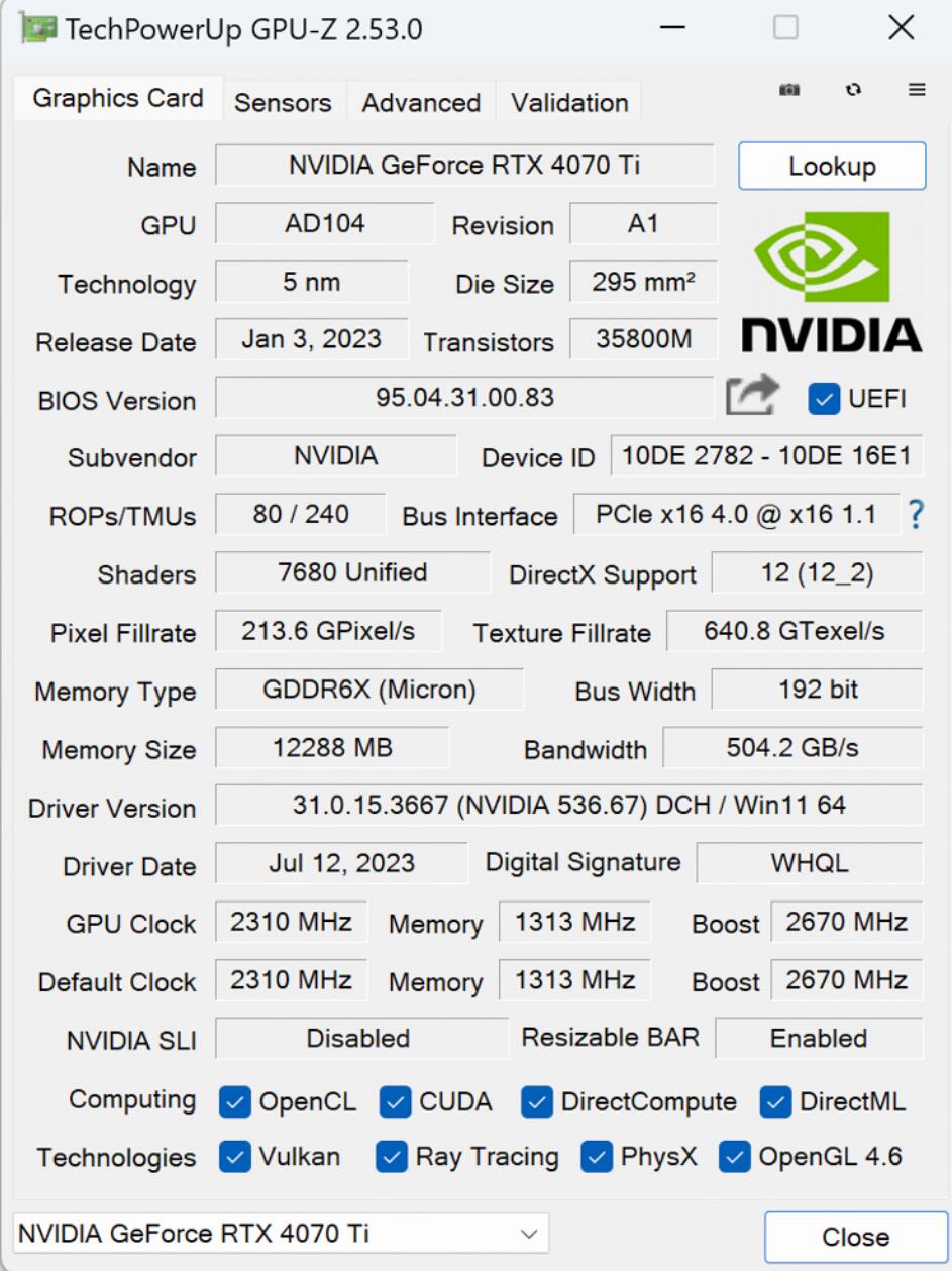 GALAX GeForce RTX4070Ti EX Gamer 1-Click OC显卡开箱评测-第12张图片-装机笔记