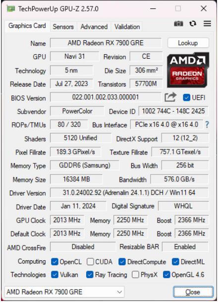 AMD Radeon RX 7900 GRE开箱评测（amd rx780 rx790）-第13张图片-装机笔记