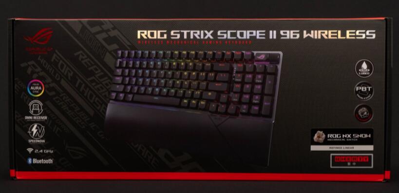 ROG Strix Scope II 96 Wireless无线电竞键盘开箱评测（rog键盘新品）-第2张图片-装机笔记