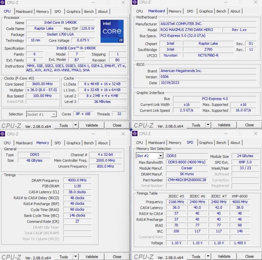 CORSAIR VENGEANCE RGB DDR5 2x24GB 8000MTs内存测试-第6张图片-装机笔记