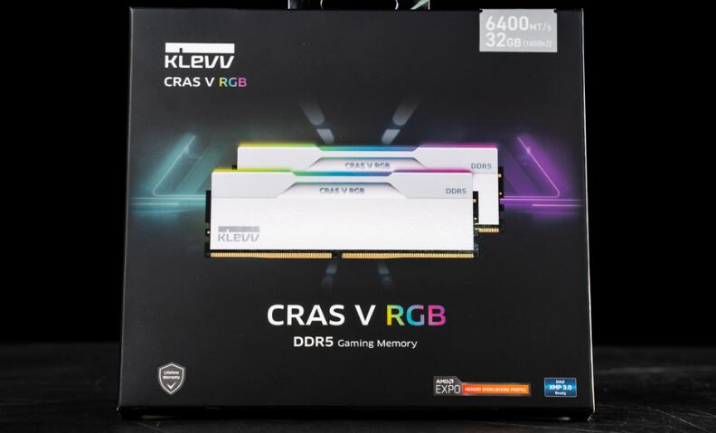 KLEVV CRAS V RGB DDR5 6400MT/s晶灿白內存开箱测试-第1张图片-装机笔记