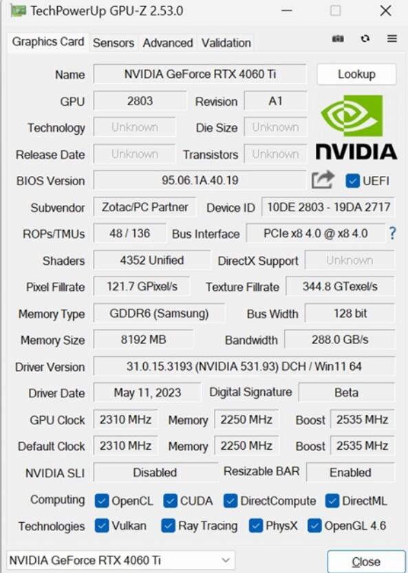 ZOTAC GAMING GEFORCE RTX 4060 Ti Twin Edge显卡开箱评测-第11张图片-装机笔记