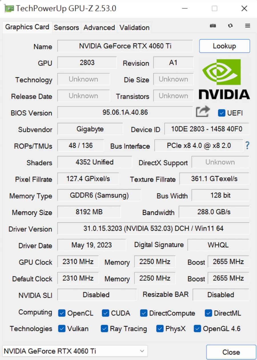 GIGABYTE AORUS GeForce RTX 4060 Ti ELITE 8G显卡开箱评测-第11张图片-装机笔记