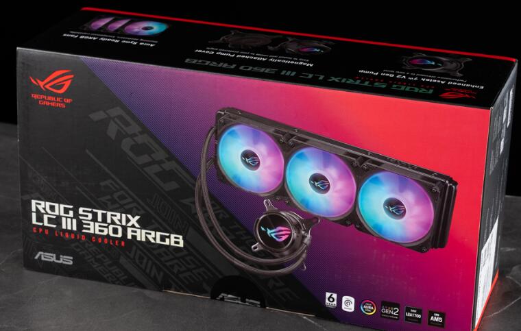 ROG Strix LC III 360 ARGB飞龙三代一体式水冷开箱评测（rog飞龙360水冷怎么样）-第1张图片-装机笔记