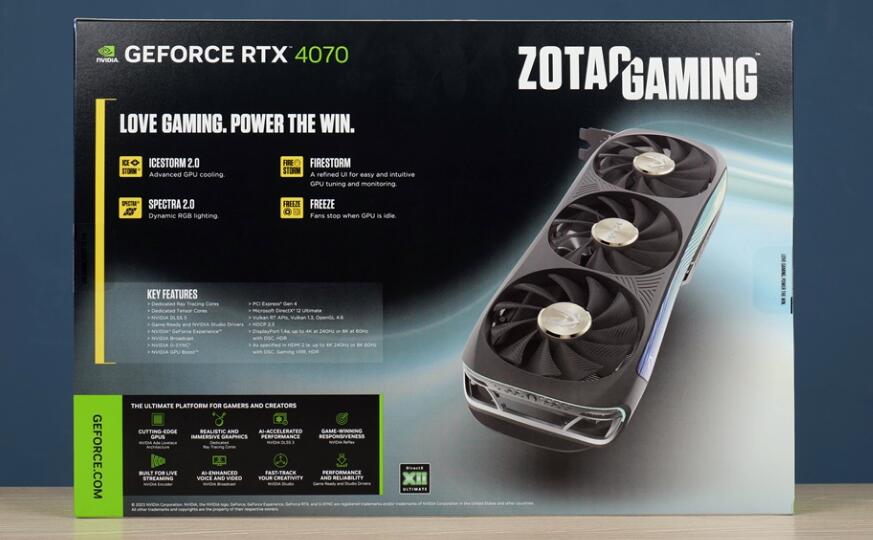 ZOTAC GAMING GeForce RTX4070 AMP AIRO显卡开箱评测-第2张图片-装机笔记