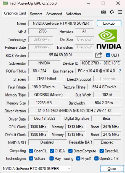 NVIDIA GeForce RTX4070Super开箱评测（RTX4070、RTX4070Ti、RTX4070Super、RX 7800XT对比测试）-第8张图片-装机笔记