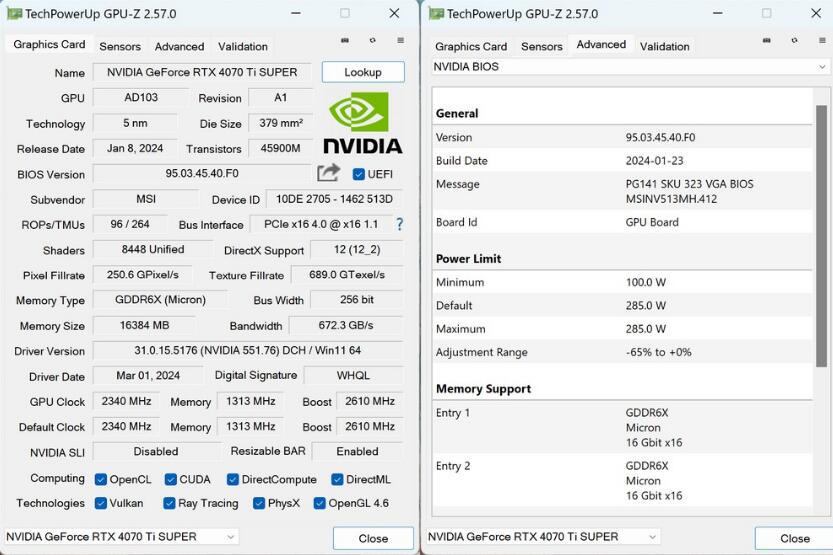 MSI GeForce RTX4070Ti SUPER 16G VENTUS 3X OC显卡开箱评测-第8张图片-装机笔记